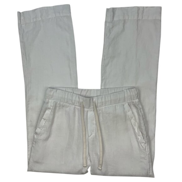 James Perse Standard Linen Pants 1 S Small White - Picture 3 of 12